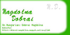 magdolna dobrai business card